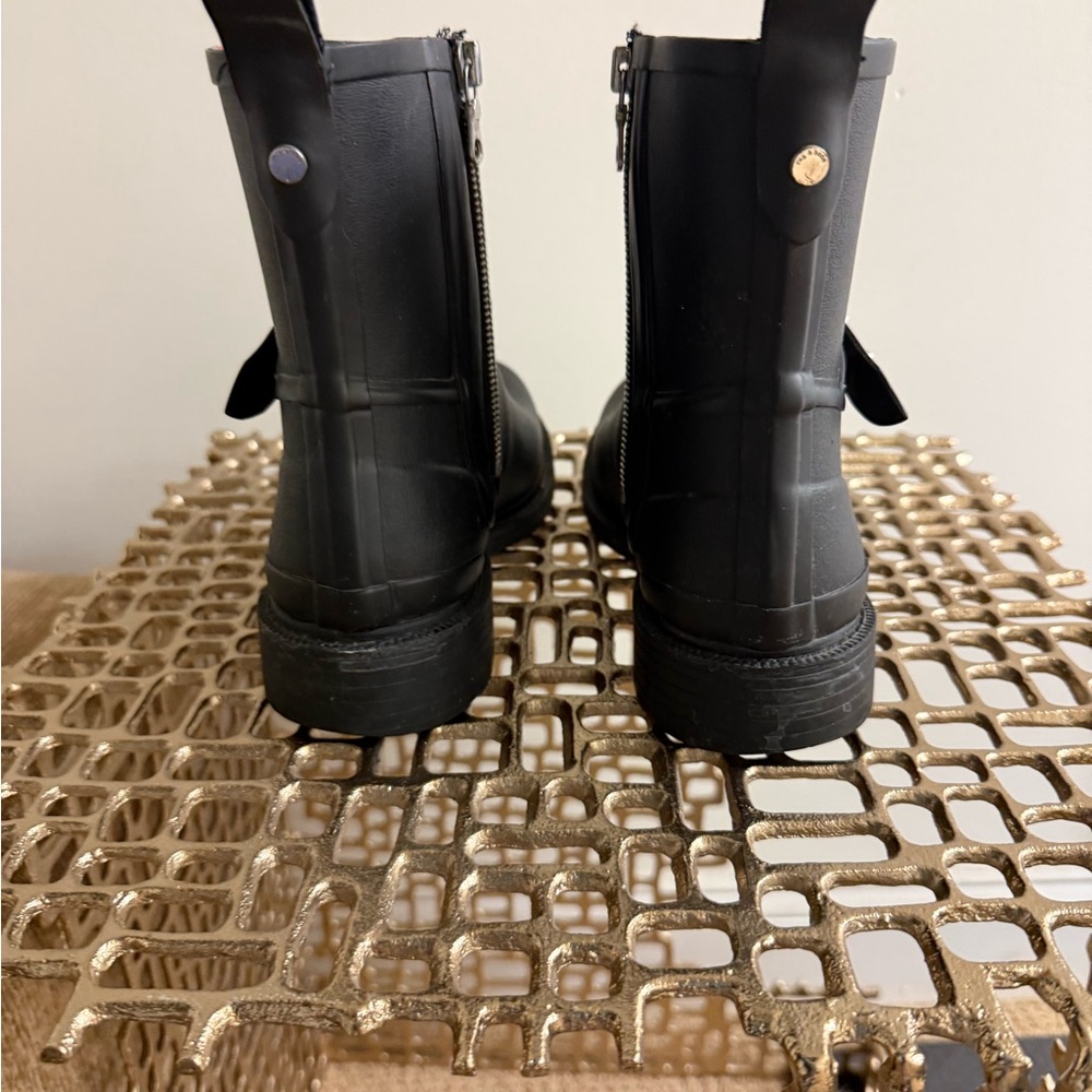 rag & bone Black Rain/ Winter Moto Boot with Red Lining - Picture 3 of 5